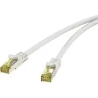Renkforce RJ45 Netzwerk Anschlusskabel S/FTP 5 m Grau mit Rastnasenschutz, Flammwidrig