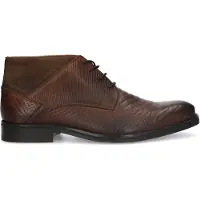 Manfield leren veterschoenen bruin male | Maat: 41