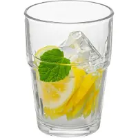Vivalto Waterglazen/drinkglazen - 6x - transparant - kristalglas - stapelbaar - 270 ml