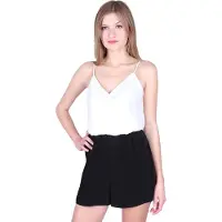 Sarcia.eu John Zack Zwart-witte mini jumpsuit