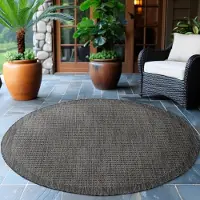 Muratap Solid binnen en buiten rond vloerkleed indoor & outdoor laagpolig effen - 160 cm rond
