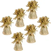 Haza Ballon gewichtjes - 6x - goud - 170 gram - gewichtjes voor helium ballontrosjes