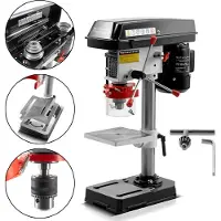 Stahlwerk BD-350 ST kolomboormachine met 350 watt, 13 mm boordiameter en in hoogte verstelbare boortafel voor gebruik in werkplaatsen en industrie