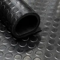 Ivol Rubbermat op rol - Noppen 3 mm - Breedte 150 cm -Rubber loper - Per Strekkende Meter