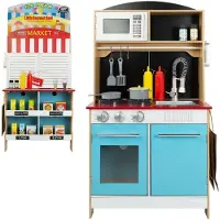 Colorbaby Houten Speelgoedkeuken-ijssalon