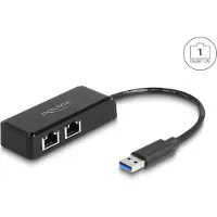 DeLOCK USB Type-A Adapter to 2 x Gigabit LAN