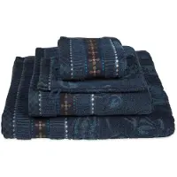 Pip studio Badlaken Jasmin Jacquard Dark Blue (70 x 140 cm)