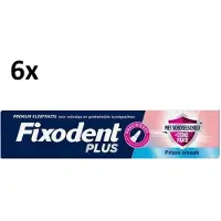 Fixodent Plus Kleefpasta voor Kunstgebit – Fris met Voedselschild - 6x 40 gram - Voordeelverpakking