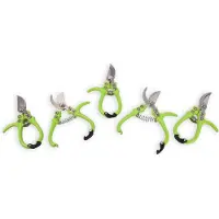 Discountershop Bloemenschaar Snoeischaar | Metaal, Groen, 16x8x1 cm Bloemensnijder Set van 5 | Essentieel Tuingereedschaap voor Links- en Rechtshandigen