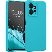 Kwmobile telefoonhoesje geschikt voor Xiaomi Redmi Note 12 (4G) - TPU backcover met siliconen coating - Smartphone case in ijsblauw