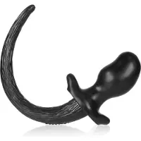 Oxballs - Beagle Puppy Tail - Buttplug met Staart - Zwart Medium
