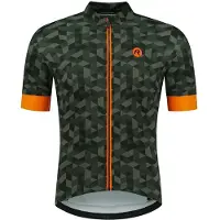 Rogelli Rubik Fietsshirt - Korte Mouwen - Heren - Groen, Oranje - Maat S