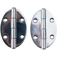 Goldenship Inox Oval Hinge 2 Units Zilver 78 x 56 mm