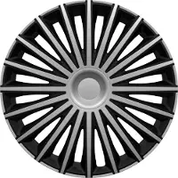 Carpoint Wieldoppenset Dakota 15 Inch Zilver/zwart 4 Stuks