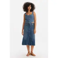 Levi's Hr A Line Decon Skirt Mid Morning Maat: W23 | Spijkerrokken Outlet | Dames | Blauw