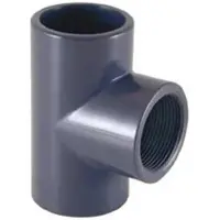 Cepex 22603 90º Pvc Ø90 T-stuk Met Lijmmof X Bsp Binnendraad