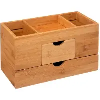 Five Bamboe 2-lades Organizer - Bruin, 24 x 12 x 14,5 cm