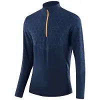 Loeffler shirt voor heren lange mouwen M Midlayer Hywa Bruce Transtex - Donker Blauw