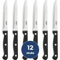 Olympia steakmessen met ronde punt zwart