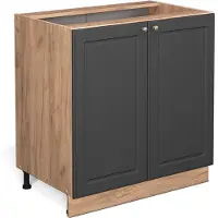 Vicco Fame-Line Keukenonderkast – 80 cm met legplank, zonder werkblad Antraciet-goud