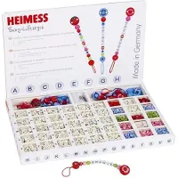 Heimess houten kralen fopspeenketting baby veilig kleurrijk.