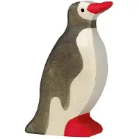 Sonstige Verlage Zeedieren - Pinguïn - 6X2X10Cm - Houten Figuur - Handgemaakt