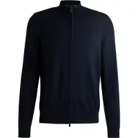 BOSS Vest van extra fijne merinowol met rits