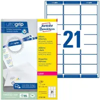 Avery Zweckform Avery etiketten voor adresse L7160-100, 63,5 x 38,1 mm, 100 vellen