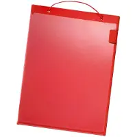 Eichner Basis besteltas, klittenband, DIN A4, rood, 10 stuks