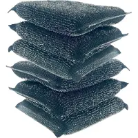 Orange85 Schuurspons - RVS - 6 stuks - Schuursponsjes - Schoonmaak - Pannenspons - Krasvrij