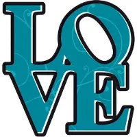 Komar Muursticker Love 50x70 cm