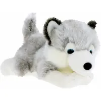Keel Toys Knuffeldier Puppy Husky hond - zachte pluche stof - premium knuffels - grijs - 30 cm - Knuffel huisdieren