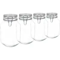 Bormioli Rocco Weckpot/inmaakpot - 6x - 2L - glas - met beugelsluiting - luchtdicht - 12 x 22 cm