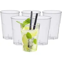 Papstar Hard plastic frisdrank/water glazen - 40x - 300 ml - herbruikbare glazen voor evenement / bbq / verjaardag / picknick