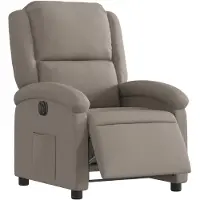 vidaXL Fauteuil verstelbaar elektrisch stof taupe