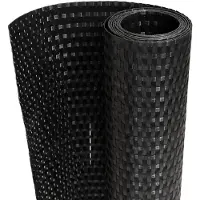 vidaXL Balkonscherm 300x100 cm poly rattan zwart