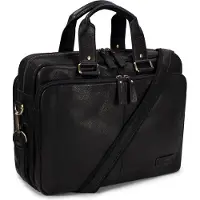 Bag2Bag - Savar - Laptoptas - Leer - Black - Vrouwen - Mannen