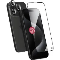 BigBen Interactive , Screenprotector geschikt voor iPhone 15 Pro - 2.5D Glass (incl. Lens Protector), Transparant