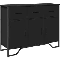vidaXL Dressoir, zwart, 97x32,5x74,5 cm, houtvezel