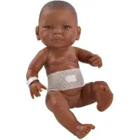 Paola Reina Babypop Donker Meisje Met Navelband In Zak 45Cm