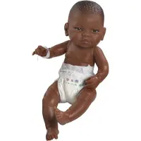 Paola Reina Babypop donker meisje met luier 45 cm
