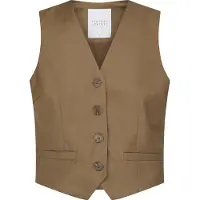 Sisters point Vilsa-ve - Dames Gilet - Taupe - Maat XS