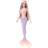 Barbie A Touch of Magic - Paarse zeemeermin staart - Barbiepop