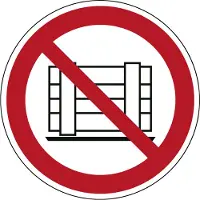 Allesveilig.nl Neerzetten of opslaan verboden pictogram