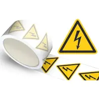 Allesveilig.nl Waarschuwingssticker elektrische spanning, op rol