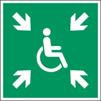 Allesveilig.nl Invalide verzamelplaats pictogram