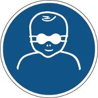 Allesveilig.nl Oogbescherming voor kinderen verplicht gebodspictogram
