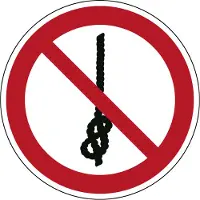 Allesveilig.nl Verboden om knopen te maken pictogram
