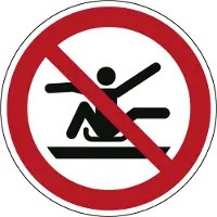 Allesveilig.nl Armen en benen binnen de slee houden verbodspictogram
