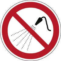Allesveilig.nl Niet besproeien met water pictogram